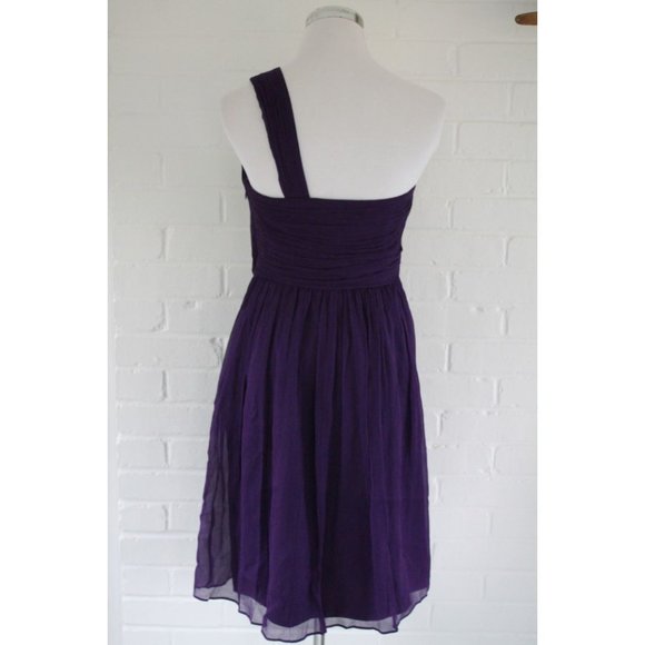 J.Crew Lucienne $250 Silk Chiffon One Shoulder Dress - Picture 4 of 7